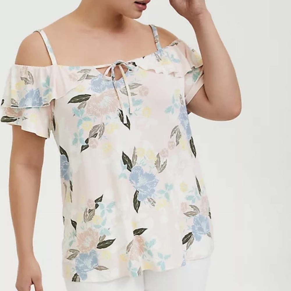 Torrid Floral Cold Shoulder Top